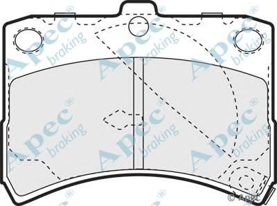 APEC BRAKING pad1138 -  Комплект тормозных колодок, дисковый тормоз
